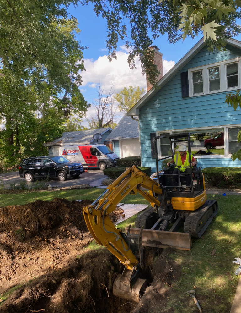 Dig in front of a house (2)